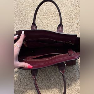 Red Leather Coach Bag